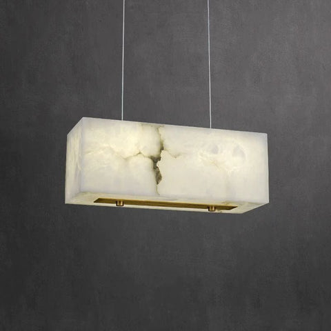 Alabaster Cubic Dining Room Chandelier by Franing - Chandelier .SHOP ALL .Alabaster，Island counter/dining room