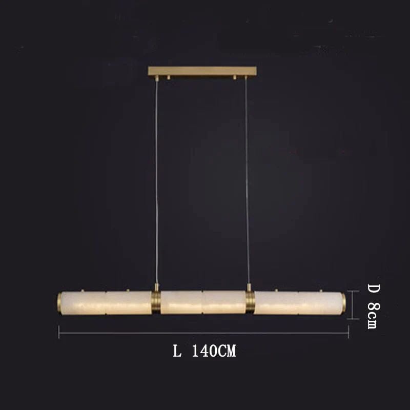 Alabaster Cylindrical Chandelier by Franing - Chandelier .SHOP ALL .Alabaster，Island counter/dining room