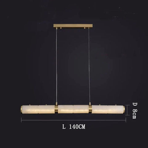 Alabaster Cylindrical Chandelier by Franing - Chandelier .SHOP ALL .Alabaster，Island counter/dining room