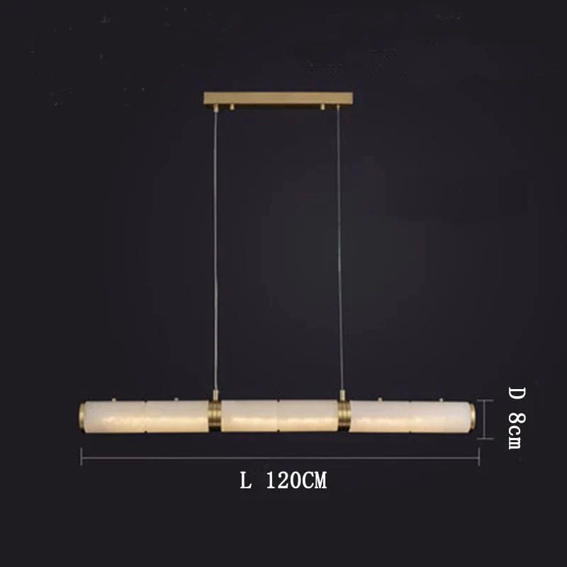 Alabaster Cylindrical Chandelier by Franing - Chandelier .SHOP ALL .Alabaster，Island counter/dining room
