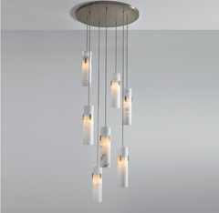 Alabaster Deco 12 - Light Cluster Chandelier by Franing - SHOP ALL,CEILING,Alabaster
