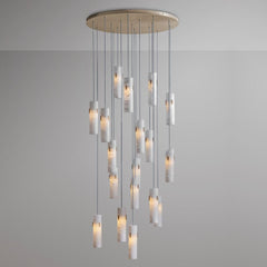 Alabaster Deco 12 - Light Cluster Chandelier by Franing - SHOP ALL,CEILING,Alabaster