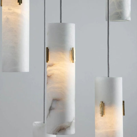 Alabaster Deco 12 - Light Cluster Chandelier by Franing - SHOP ALL,CEILING,Alabaster