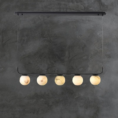 Alabaster Global Linear Pendant by Franing - Chandelier .SHOP ALL .Alabaster，Island counter/dining room