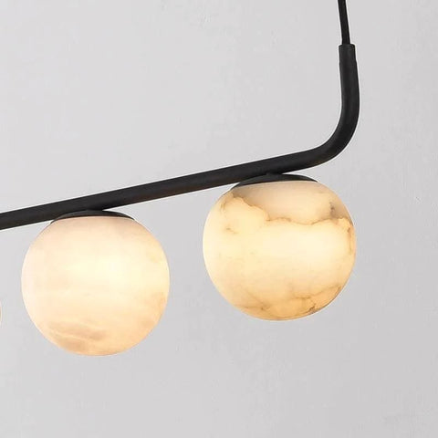 Alabaster Global Linear Pendant by Franing - Chandelier .SHOP ALL .Alabaster，Island counter/dining room
