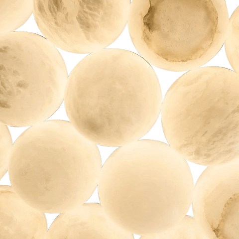 Alabaster Globe Art Pendant Light by Franing - Chandelier .SHOP ALL .Alabaster