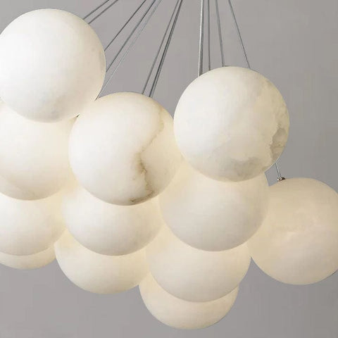 Alabaster Globe Art Pendant Light by Franing - Chandelier .SHOP ALL .Alabaster