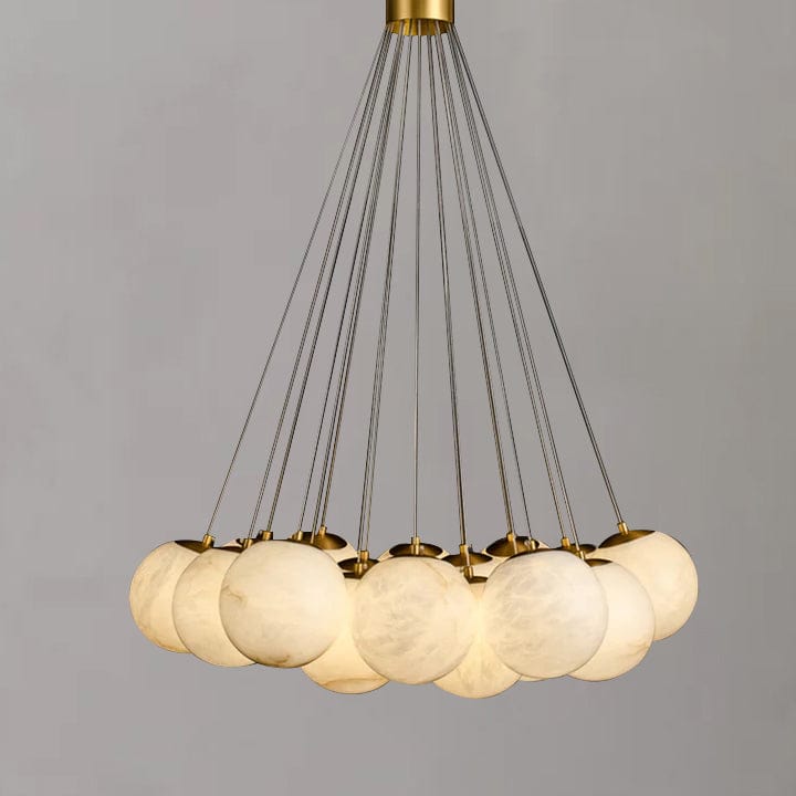Alabaster Globe Art Pendant Light by Franing - Chandelier .SHOP ALL .Alabaster