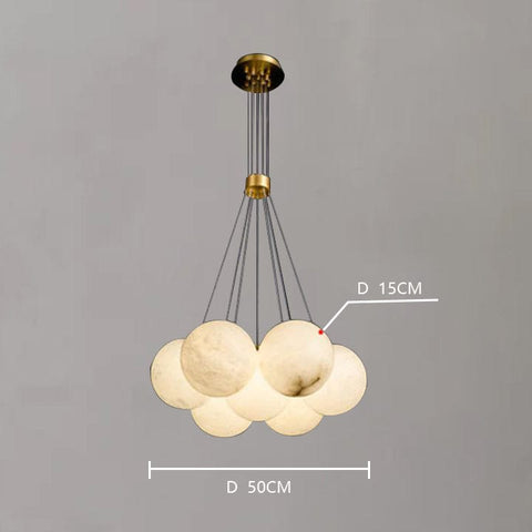Alabaster Globe Art Pendant Light by Franing - Chandelier .SHOP ALL .Alabaster