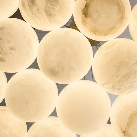 Alabaster Globe Art Pendant Light by Franing - Chandelier .SHOP ALL .Alabaster