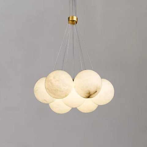 Alabaster Globe Art Pendant Light by Franing - Chandelier .SHOP ALL .Alabaster
