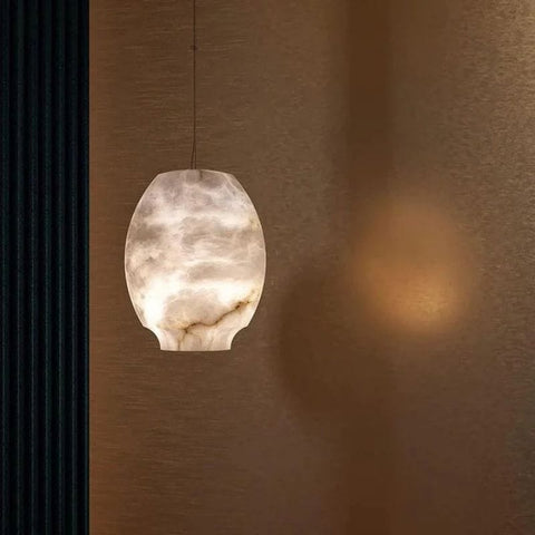 Alabaster Lantern Pendant by Franing - SHOP ALL,pendant,Alabaster