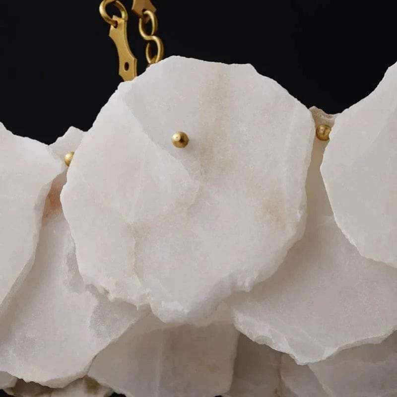 Alabaster Linear Chandelier (Chain) by Franing - Chandelier .SHOP ALL .Alabaster，Island counter/dining room