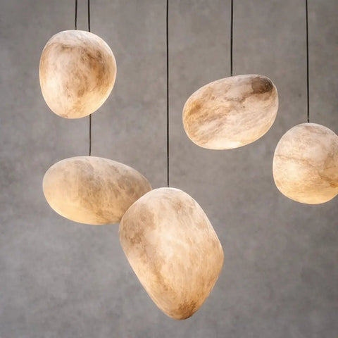 Alabaster Natural Stone Pendant, Creative Pendant Light by Franing - SHOP ALL,pendant,Alabaster