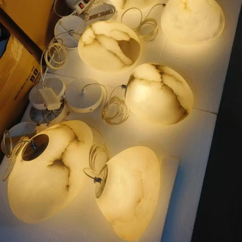 Alabaster Natural Stone Pendant, Creative Pendant Light by Franing - SHOP ALL,pendant,Alabaster