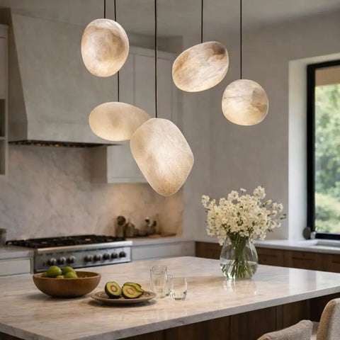 Alabaster Natural Stone Pendant, Creative Pendant Light by Franing - SHOP ALL,pendant,Alabaster