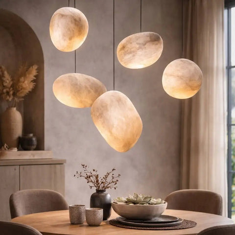 Alabaster Natural Stone Pendant, Creative Pendant Light by Franing - SHOP ALL,pendant,Alabaster