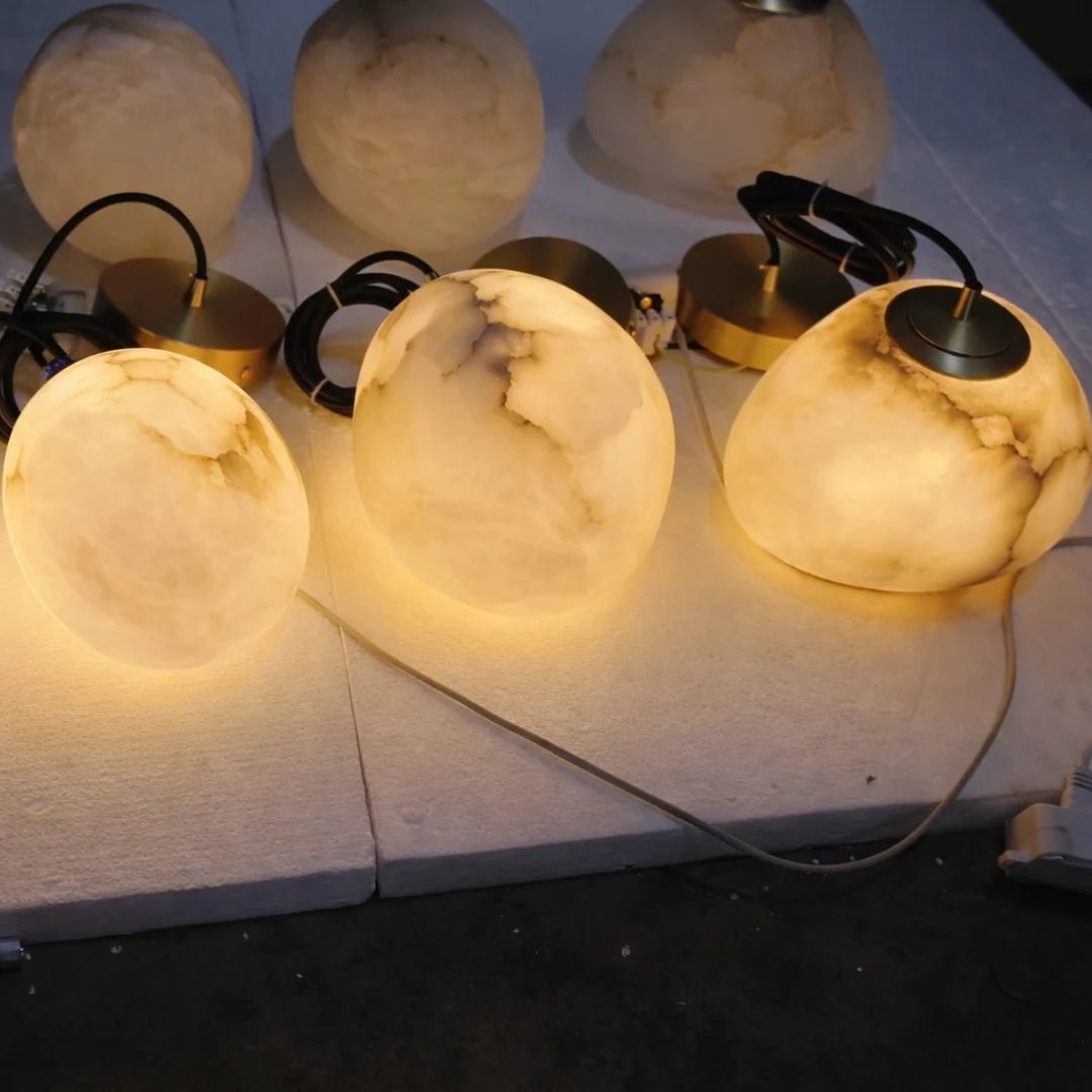 Alabaster Natural Stone Pendant, Creative Pendant Light by Franing - SHOP ALL,pendant,Alabaster