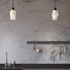 Alabaster Pendant Lighting Over Dining Table by Franing - SHOP ALL,pendant,Alabaster