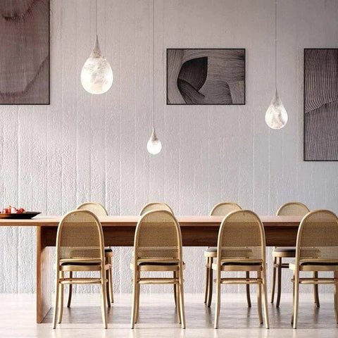 Alabaster Raindrop Pendant Lighting, Dining Table Pendant by Franing - SHOP ALL,pendant,Alabaster