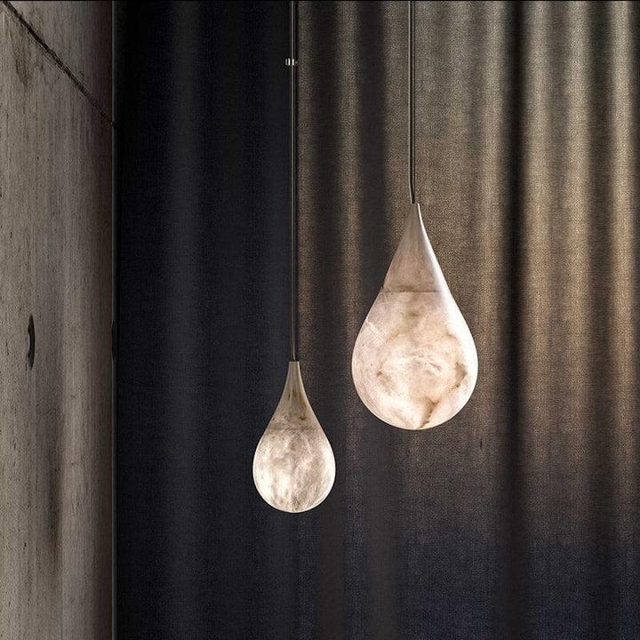 Alabaster Raindrop Pendant Lighting, Dining Table Pendant by Franing - SHOP ALL,pendant,Alabaster