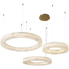 Alabaster Round Morden Pendant by Franing - Chandelier .SHOP ALL .Alabaster