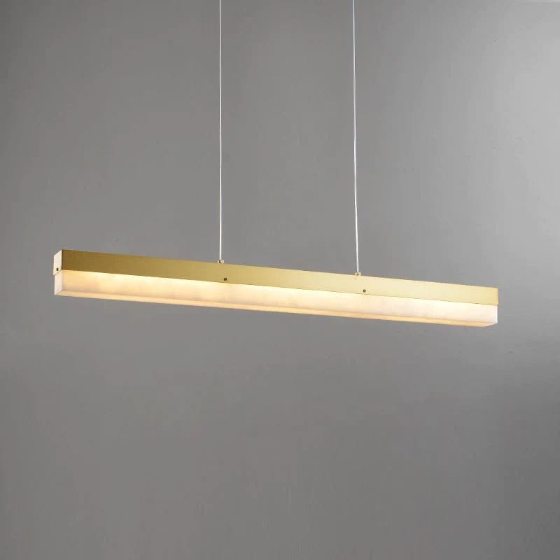 Alabaster Simple Linear Kitchen Island Chandelier by Franing - Chandelier .SHOP ALL .Alabaster，Island counter/dining room