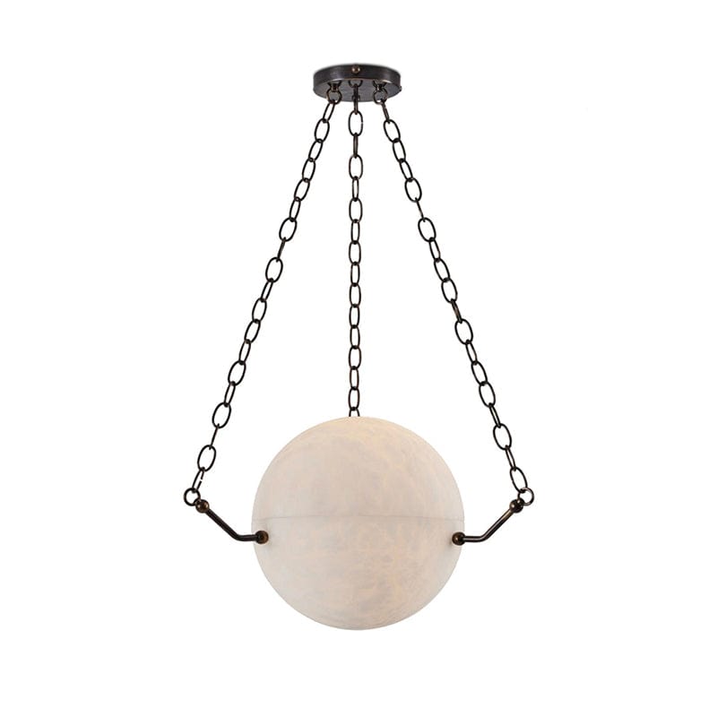 Alabaster Sphere Suspension Lamp, Pendant Kitchen Island Lamp by Franing - SHOP ALL,pendant,Alabaster
