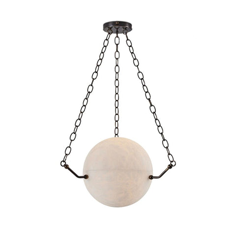 Alabaster Sphere Suspension Lamp, Pendant Kitchen Island Lamp by Franing - SHOP ALL,pendant,Alabaster