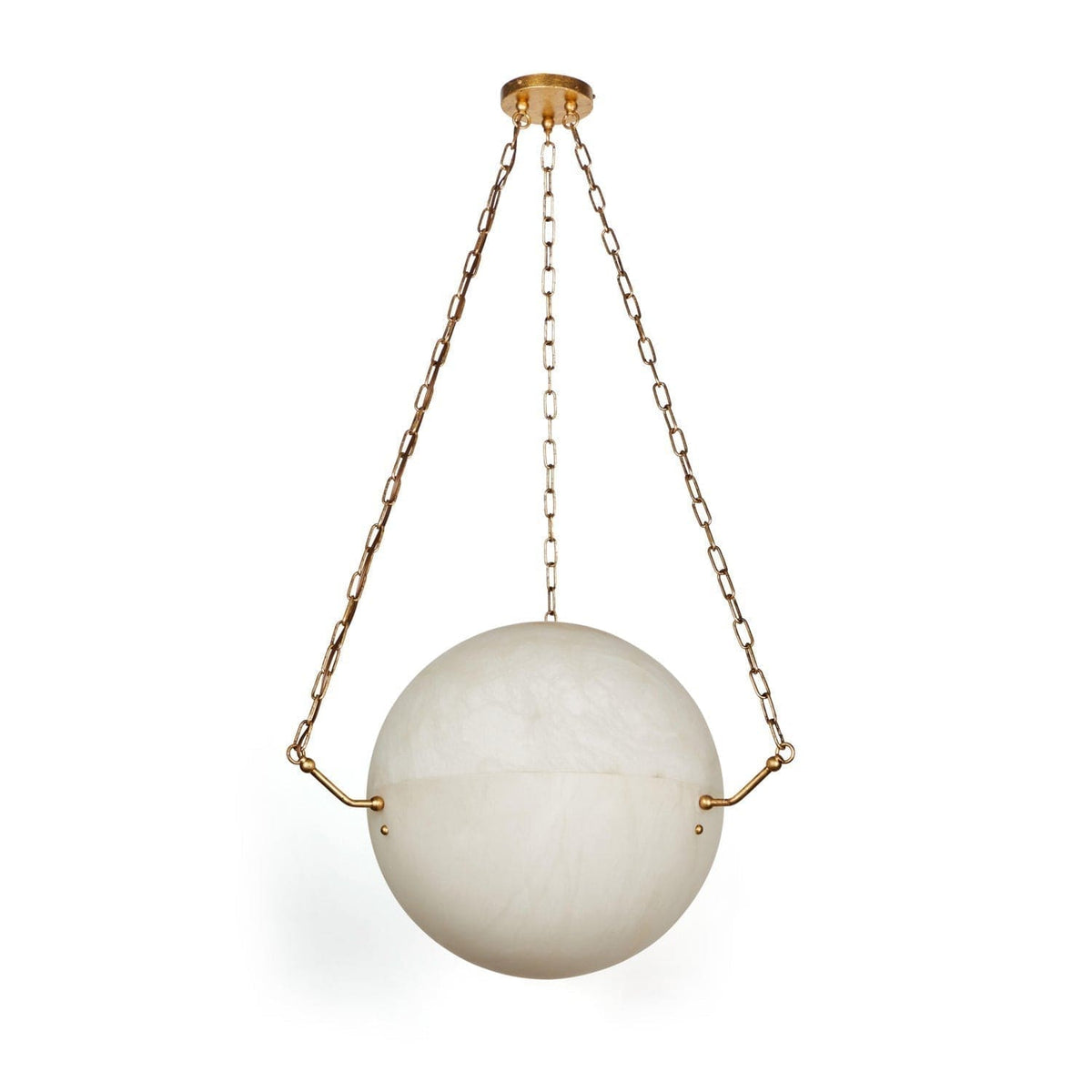 Alabaster Sphere Suspension Lamp, Pendant Kitchen Island Lamp by Franing - SHOP ALL,pendant,Alabaster