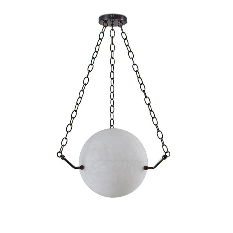 Alabaster Sphere Suspension Lamp, Pendant Kitchen Island Lamp by Franing - SHOP ALL,pendant,Alabaster