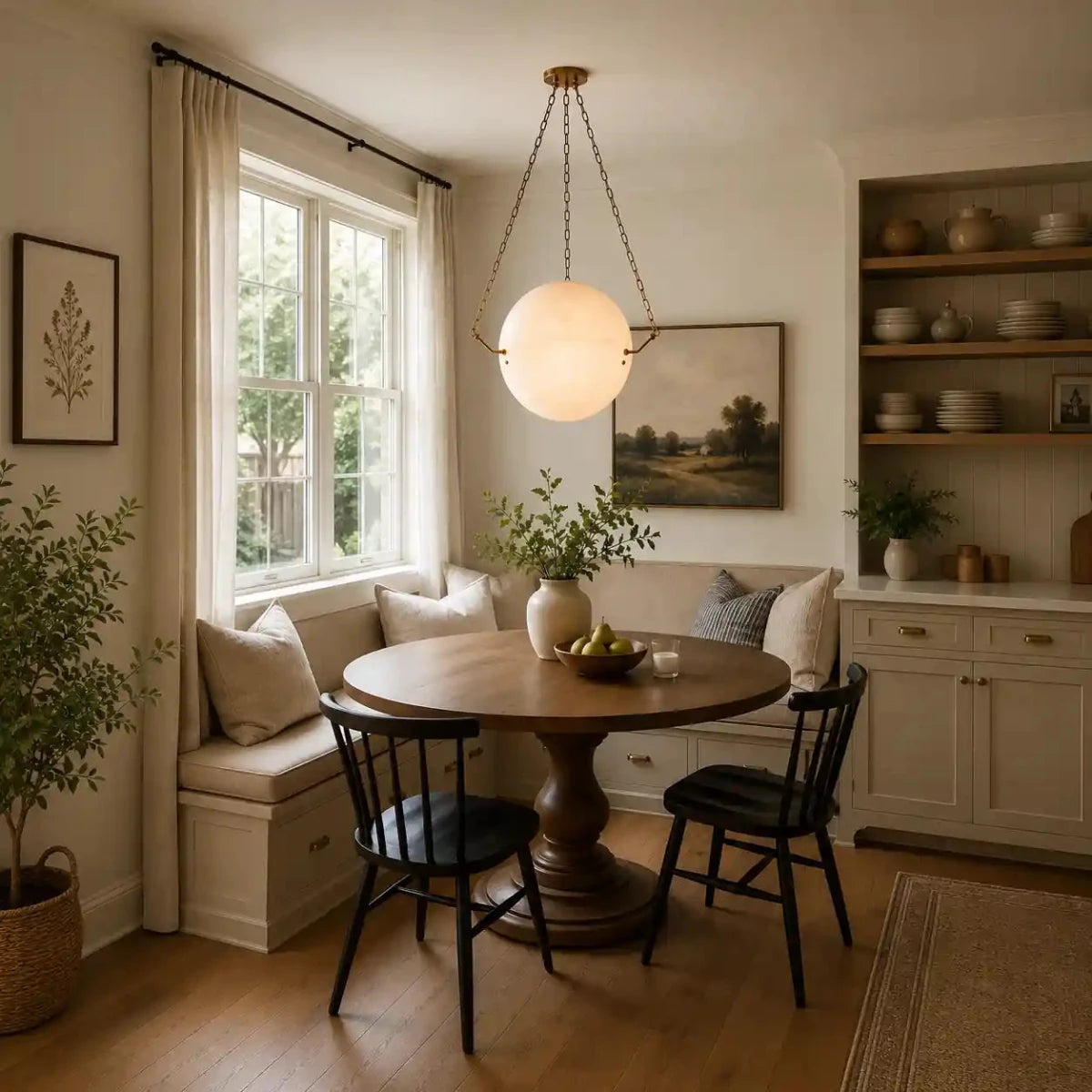 Alabaster Sphere Suspension Lamp, Pendant Kitchen Island Lamp by Franing - SHOP ALL,pendant,Alabaster