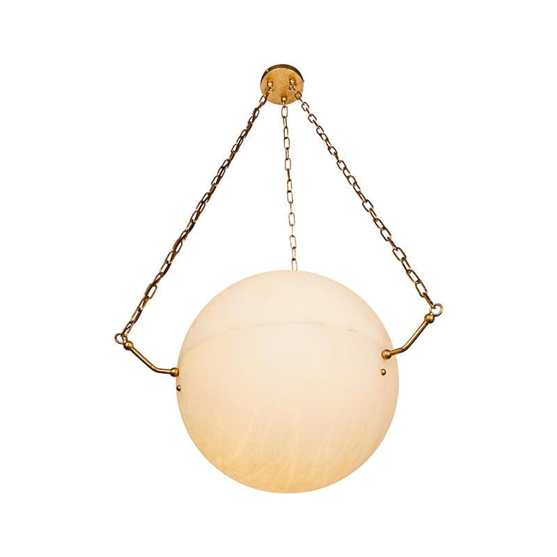 Alabaster Sphere Suspension Lamp, Pendant Kitchen Island Lamp by Franing - SHOP ALL,pendant,Alabaster