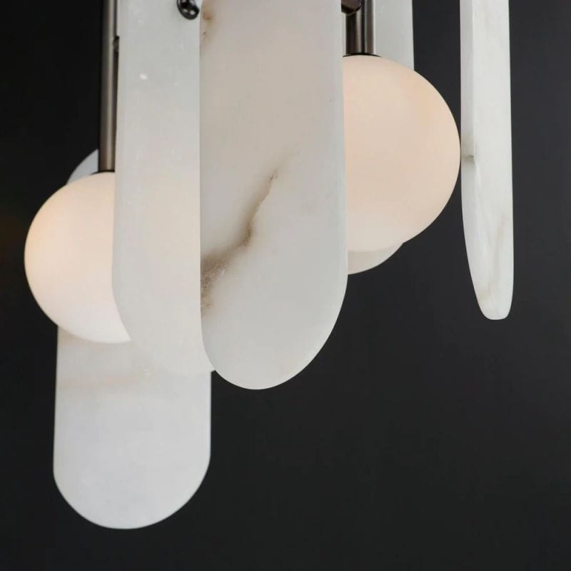 Alabaster Studio M Megalith 5 - Light Pendant by Franing - Chandelier .SHOP ALL .Alabaster，Island counter/dining room