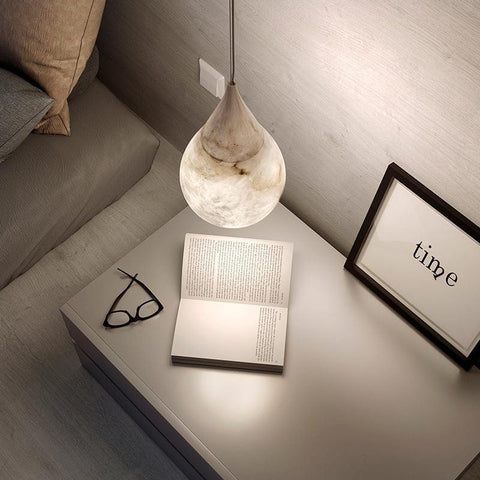 Alabaster Teardrop Pendant by Franing - SHOP ALL,pendant,Alabaster