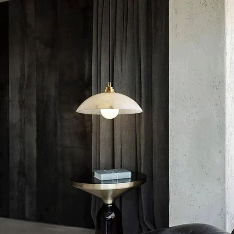 Alabaster Umbrella Pendant by Franing - SHOP ALL,pendant,Alabaster