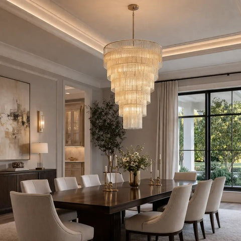 Amadeo 36″ Grand Chandelier – Elegant Ceiling Lighting by Franing - Chandelier,SHOP ALL,glass chandelier