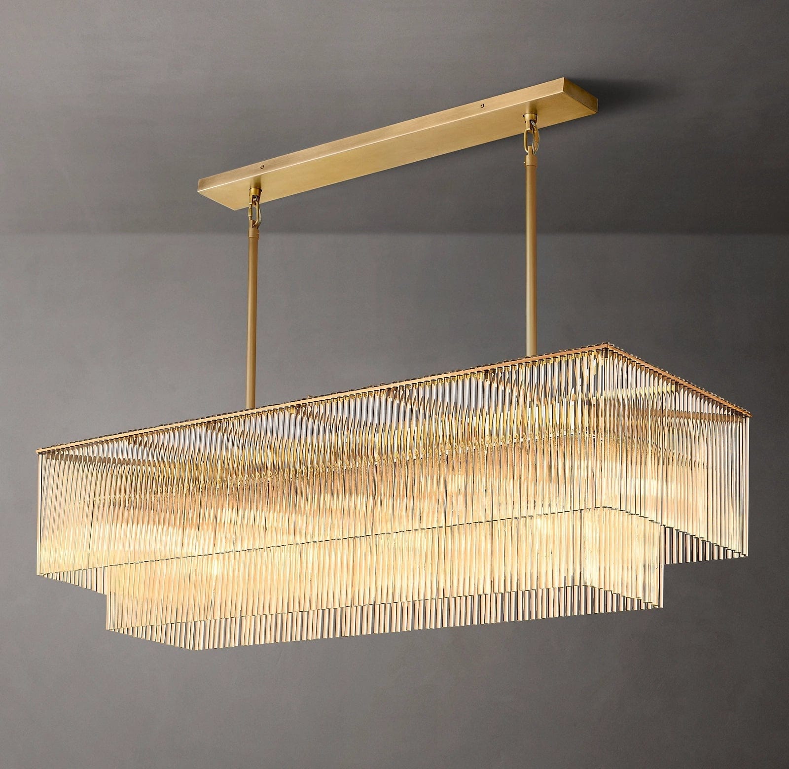 Amadeo Rectangular Chandelier 54''D by Franing - Chandelier,SHOP ALL,glass chandelier