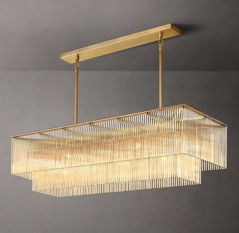 Amadeo Rectangular Chandelier 54''D by Franing - Chandelier,SHOP ALL,glass chandelier