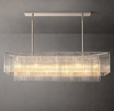 Amadeo Rectangular Chandelier 54''D by Franing - Chandelier,SHOP ALL,glass chandelier