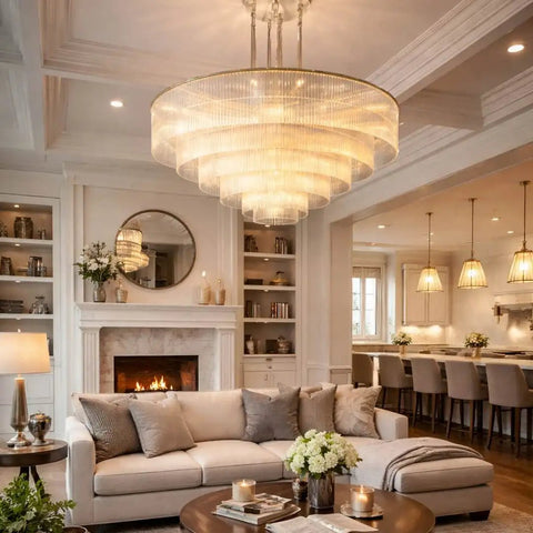 Amadeo Round Chandelier 60''D by Franing - Chandelier,SHOP ALL,glass chandelier
