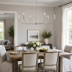 Arnett Round Chandelier in Silver by Franing - Chandelier,SHOP ALL,metal chandelier,Farmhouse