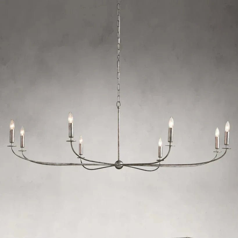 Arnett Round Chandelier in Silver by Franing - Chandelier,SHOP ALL,metal chandelier,Farmhouse