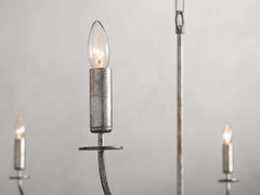 Arnett Round Chandelier in Silver by Franing - Chandelier,SHOP ALL,metal chandelier,Farmhouse