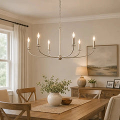 Arnett Round Chandelier in Silver by Franing - Chandelier,SHOP ALL,metal chandelier,Farmhouse