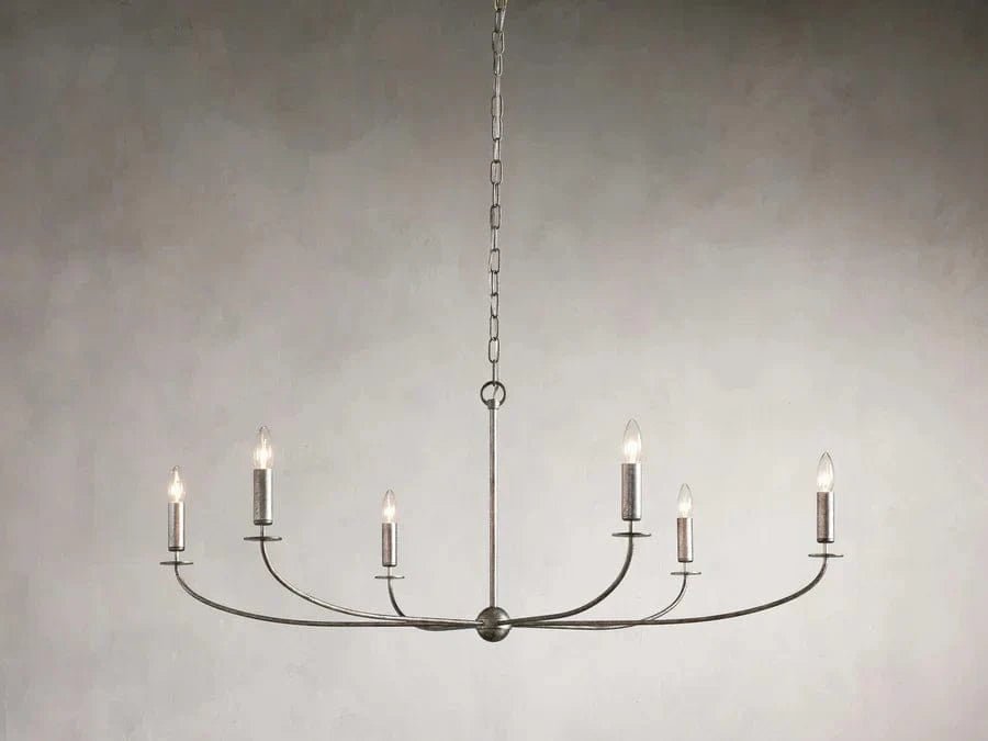 Arnett Round Chandelier in Silver by Franing - Chandelier,SHOP ALL,metal chandelier,Farmhouse