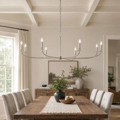 Arnett Round Chandelier in Silver by Franing - Chandelier,SHOP ALL,metal chandelier,Farmhouse