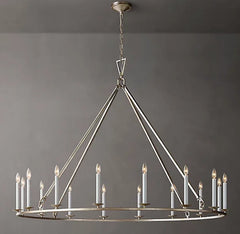 19TH C. ENGLISH OPENWORK ROUND CHANDELIER 50" - Franing