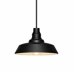 Black Farmhouse Pendant Light – Industrial Dome Ceiling Fixture, 15" & 18" by Franing - SHOP ALL,Chandelier,1 - 3,pendant,metal chandelier,Farmhouse