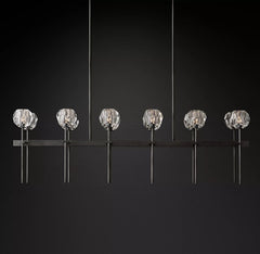 Boule Cristal Double Linear Chandelier 60" by Franing - Boule .Chandelier .SHOP ALL .crystal chandelier，Island counter/dining room
